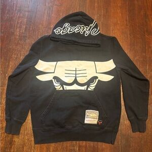 Mitchell & Ness Chicago Bulls Big Face Pullover Hoodie Size Large